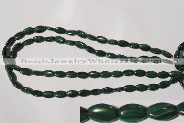 CMN265 15.5 inches 8*12mm flat drum natural malachite beads wholesale