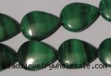 CMN285 15.5 inches 15*20mm flat teardrop natural malachite beads