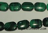 CMN304 15.5 inches 10*14mm rectangle natural malachite beads wholesale