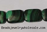 CMN317 15.5 inches 15*20mm rectangle natural malachite beads wholesale