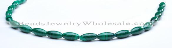 CMN32 8*12mm rice A grade natural malachite beads wholesale