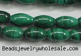 CMN418 15.5 inches 4*6mm rice natural malachite beads wholesale