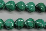 CMN424 15.5 inches 8*8mm heart natural malachite beads wholesale