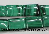 CMN444 15.5 inches 13*18mm rectangle natural malachite beads