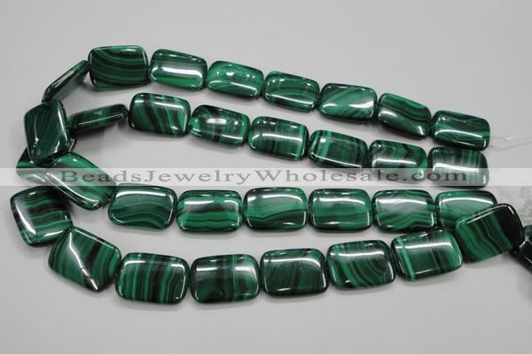 CMN448 15.5 inches 18*25mm rectangle natural malachite beads