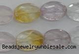 CMQ253 15.5 inches 13*18mm faceted oval multicolor quartz beads