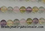 CMQ302 15.5 inches 8mm round multicolor quartz gemstone beads