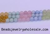 CMQ364 15.5 inches 12mm round rainbow quartz beads wholesale