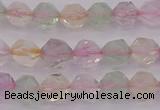 CMQ366 15.5 inches 6mm faceted nuggets mixed quartz beads