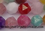 CMQ374 15.5 inches 12mm faceted nuggets mixed gemstone beads