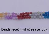 CMQ377 15.5 inches 8mm faceted nuggets mixed quartz beads wholesale