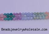 CMQ394 15.5 inches 12mm faceted nuggets mixed quartz beads