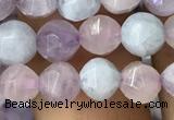 CMQ421 15.5 inches 6mm faceted round natural mixed quartz beads