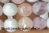 CMQ422 15.5 inches 8mm faceted round natural mixed quartz beads