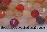 CMQ426 15.5 inches 6mm faceted round natural mixed quartz beads