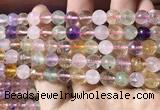 CMQ531 15.5 inches 8mm faceted round colorfull quartz beads