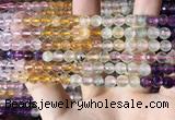 CMQ542 15.5 inches 6mm faceted round colorfull quartz beads