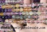 CMQ544 15.5 inches 8mm faceted round colorfull quartz beads