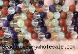 CMQ553 15.5 inches 10mm faceted round colorfull quartz beads