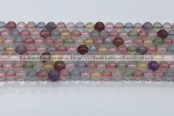 CMQ570 15.5 inches 6mm round mixed quartz beads wholesale