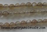 CMS1063 15.5 inches 4mm round grey moonstone beads wholesale