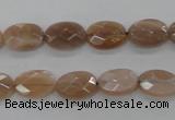 CMS107 15.5 inches 8*12mm faceted oval moonstone gemstone beads