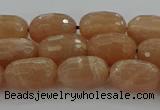 CMS1098 15.5 inches 8*12mm faceted rice moonstone gemstone beads