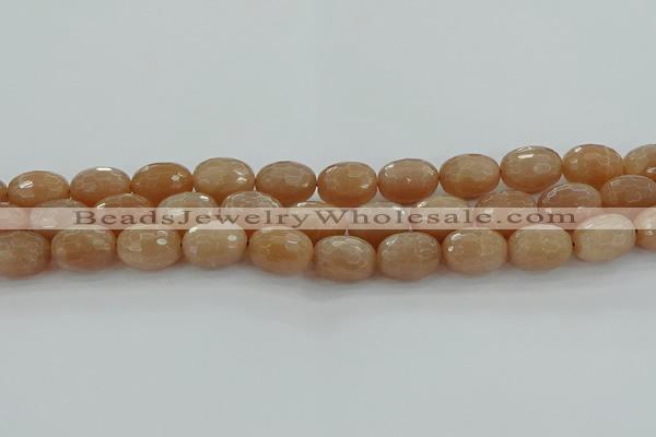 CMS1100 15.5 inches 12*16mm faceted rice moonstone gemstone beads