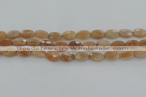 CMS1105 15.5 inches 10*14mm faceted oval moonstone gemstone beads