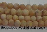 CMS1120 15.5 inches 4mm round matte moonstone gemstone beads