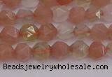 CMS1136 15.5 inches 6mm faceted nuggets rainbow moonstone beads