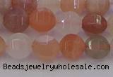 CMS1167 15.5 inches 8mm faceted round rainbow moonstone beads