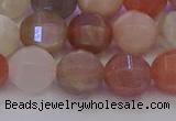 CMS1168 15.5 inches 10mm faceted round rainbow moonstone beads