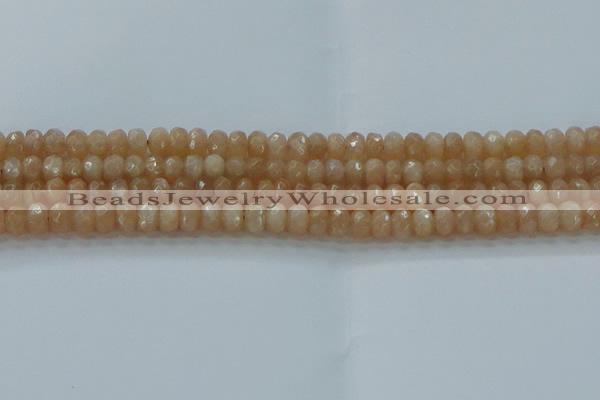 CMS1170 15.5 inches 4*6mm faceted rondelle moonstone beads