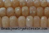 CMS1171 15.5 inches 5*8mm faceted rondelle moonstone beads