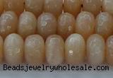 CMS1172 15.5 inches 6*10mm faceted rondelle moonstone beads