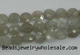 CMS129 15.5 inches 8mm faceted coin moonstone gemstone beads