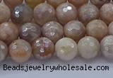 CMS1301 15.5 inches 6mm faceted round AB-color moonstone beads