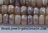 CMS1321 15.5 inches 4*6mm faceted rondelle AB-color moonstone beads