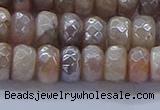 CMS1322 15.5 inches 5*8mm faceted rondelle AB-color moonstone beads