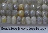 CMS1331 15.5 inches 4*6mm faceted rondelle AB-color grey moonstone beads