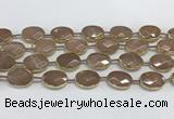 CMS1345 7.5 inches 13*18mm faceted oval moonstone beads