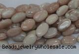 CMS14 15.5 inches 8*12mm oval moonstone gemstone beads wholesale