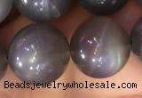 CMS1424 15.5 inches 12mm round black moonstone beads wholesale