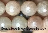 CMS1453 15.5 inches 10mm faceted round AB-color moonstone beads