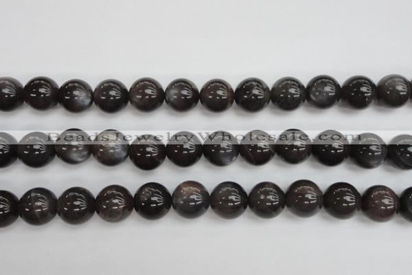 CMS146 15.5 inches 12mm round natural grey moonstone beads