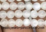 CMS1460 15.5 inches 4mm round white moonstone beads wholesale