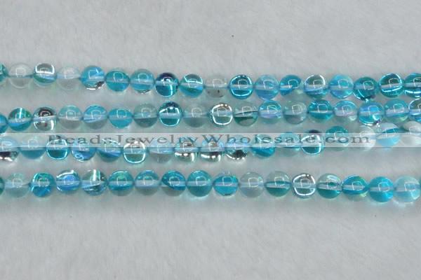 CMS1553 15.5 inches 10mm round synthetic moonstone beads wholesale