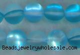 CMS1559 15.5 inches 12mm round matte synthetic moonstone beads