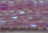 CMS1596 15.5 inches 6mm round matte synthetic moonstone beads